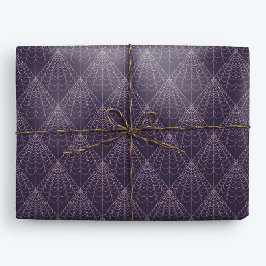 Papel De Presente Halloween Witch Spider Web Patterno