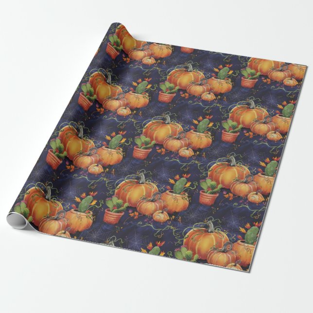 Papel De Presente Halloween Wraping Paper - Design 1 (Desenrolado)