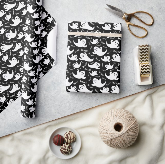 Papel De Presente Halloween Wrapping Paper  (Artesanato)