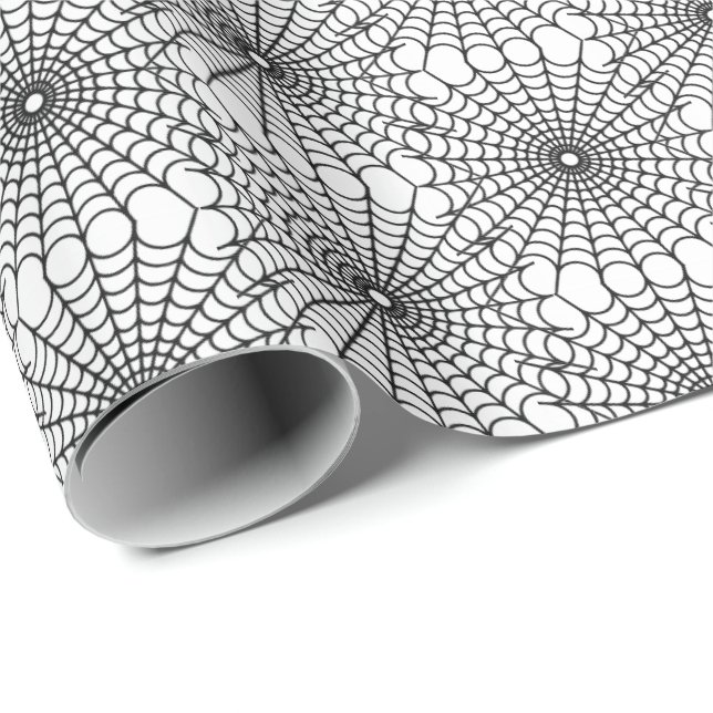 Papel De Presente Halloween Wrapping Paper-Spider Webs (Ponta do rolo)