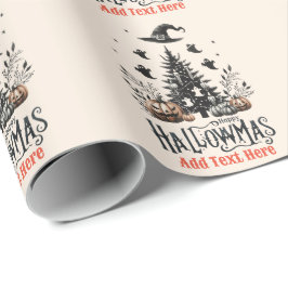 Papel De Presente Hallowmas Halloween Mashup de Natal