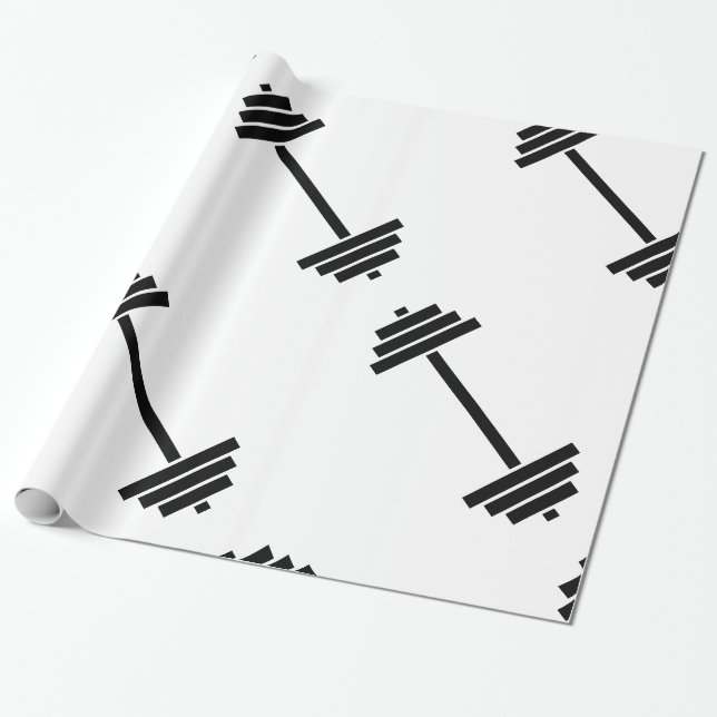 Papel De Presente Halteres (Desenrolado)