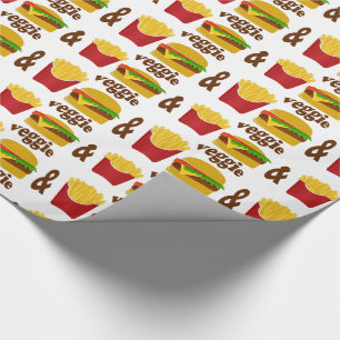 Papel De Presente Hamburguer e fritadas do vegetariano