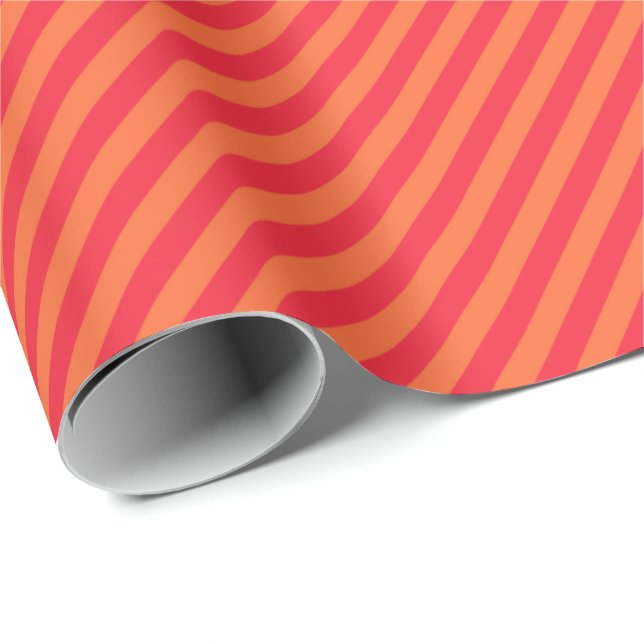 Papel De Presente HAMbWG Wrapping Paper - Dois Tons Orange Sherbert (Ponta do rolo)