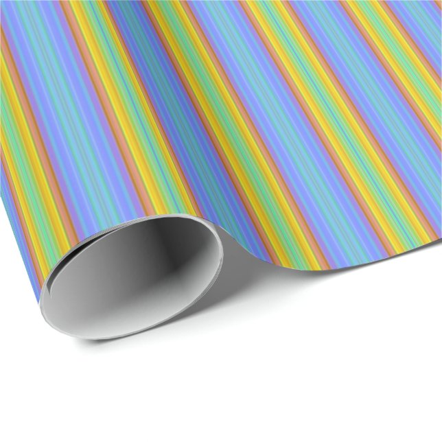 Papel De Presente HAMbWG Wrapping Paper - Rainbow Spectrum Stripe (Ponta do rolo)