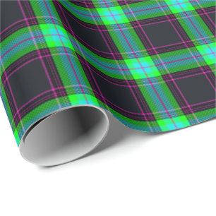 Papel De Presente HAMbyWG - Quebra de Presente - Xadrez Verde-Azul-A