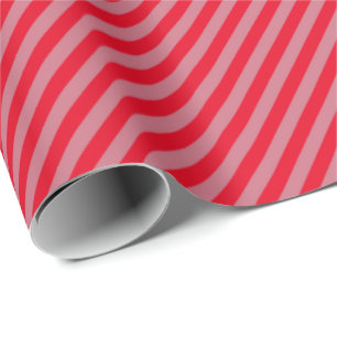 Papel De Presente HAMbyWG Wrapping Paper - Dois tons Brite Red Strip