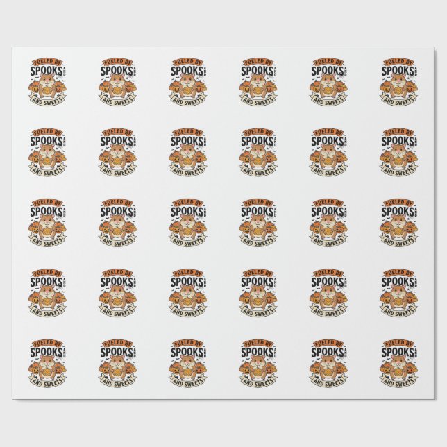 Papel De Presente Hamster de Halloween Alimentado por Espíritos Engr (Aberto)