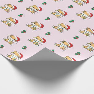 Papel De Presente Hamsters de Natal de Hamster de Férias de Inverno