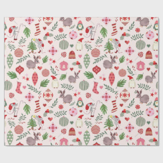 Papel De Presente Hand-drawn Christmas Icons Wrapping Paper