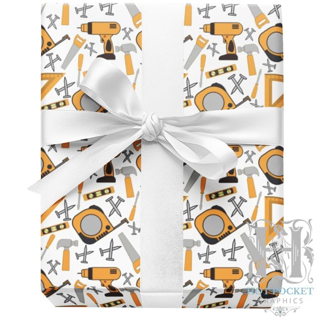 Papel De Presente Handyman Wrapping Paper in Yellow (Criador carregado)
