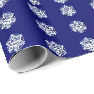 Papel De Presente Hannukah Menorah e Star