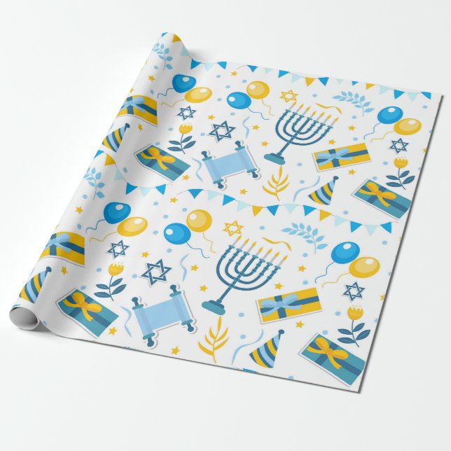 Papel De Presente Hanuka (Desenrolado)
