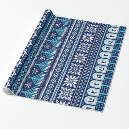 Papel De Presente Hanukkah Fair Isle Faux Knit Sweater