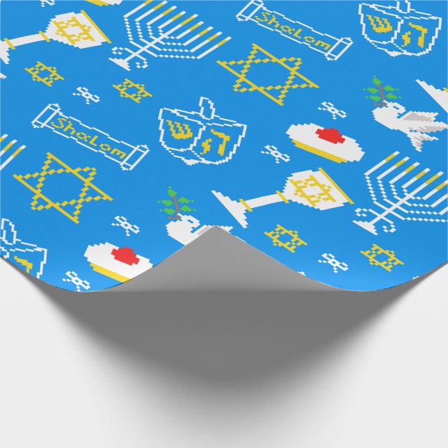 Papel De Presente Hanukkah Pattern Wrappaper (Ponta)