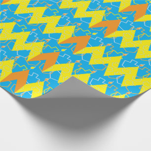 Papel De Presente Hanukkah Wrapping Paper "Chevron Menorah"