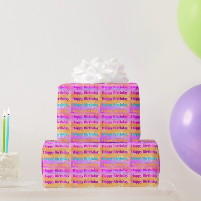 Papel De Presente Happy Birthday Wrapping Paper (Presentes para festas)