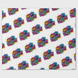 Papel De Presente Happy Birthday Wrapping Paper printable
