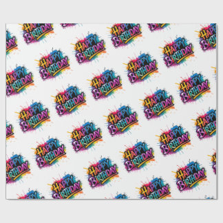 Papel De Presente Happy Birthday Wrapping Paper printable