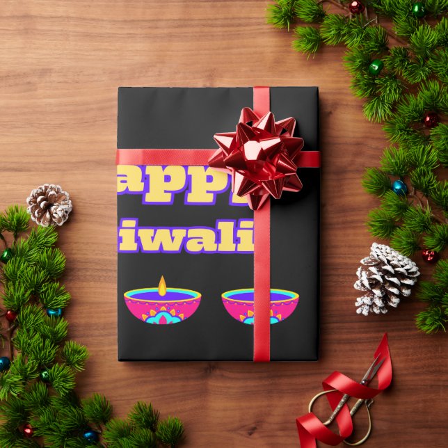 Papel De Presente Happy Diwali (Papel de enrolação) (Presente de Natal)