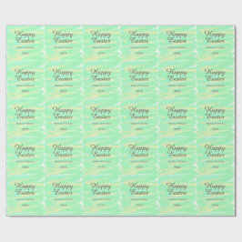Papel De Presente Happy Easter green yellow pastel gray name year