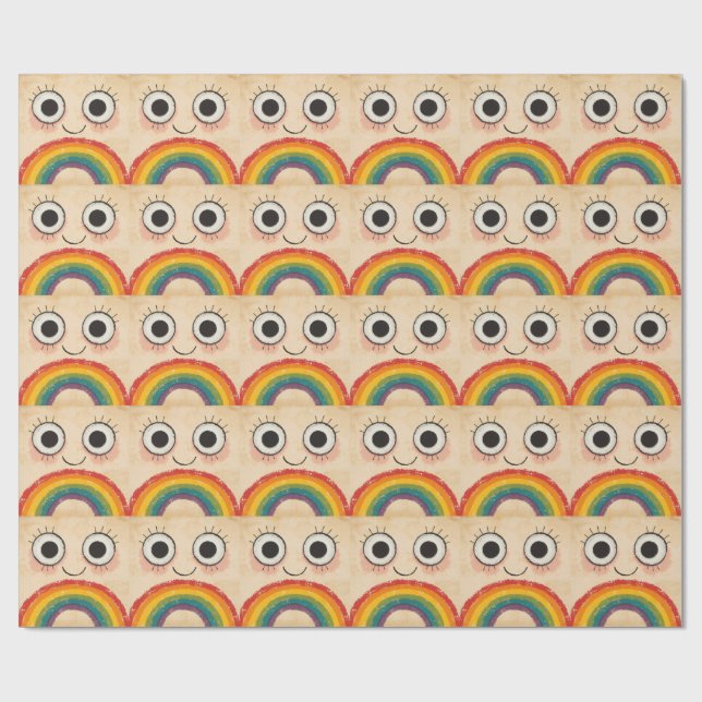 PAPEL DE PRESENTE HAPPY FACE RAINBOW (Aberto)