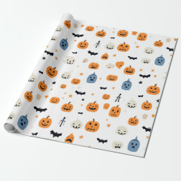 Papel De Presente Happy Halloween for babyes white
