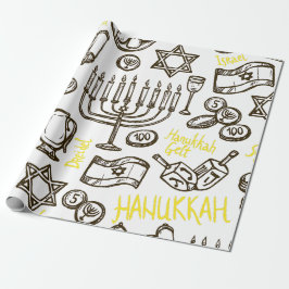 Papel De Presente Happy Hannukah Wraping Paper Wift Wrap
