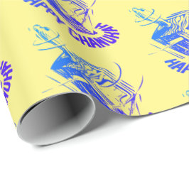 Papel De Presente Happy Hanukkah dreidel