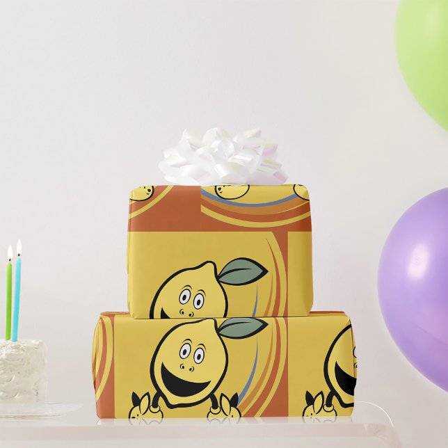 Papel De Presente Happy Lemon Face (Criador carregado)