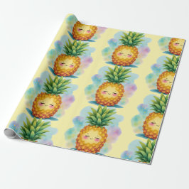 Papel De Presente Happy Pineapple Wrapping Paper