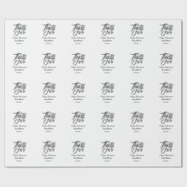 Papel De Presente Happy retirement bold letter name year elegant sim