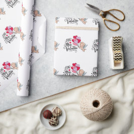 Papel De Presente Happy Valentine"s day Cute cupid personalized 