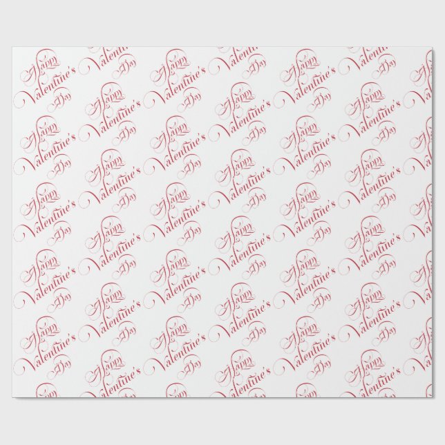 Papel De Presente Happy Valentine's Day Wrapping Paper (Aberto)