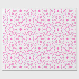 Papel De Presente "Harmonia de Pétalas" Padrão Floral Elegante de Pa