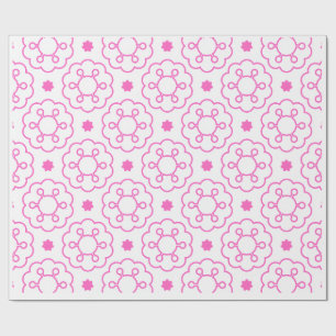 Papel De Presente "Harmonia de Pétalas" Padrão Floral Elegante de Pa