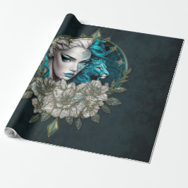 Papel De Presente Harmonia dos elementos, a mulher com leão.