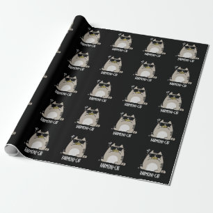 Papel De Presente Harmonia Funny Harmonica Cat Pun Dark BG