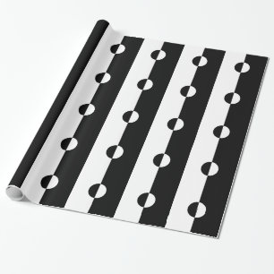 Papel De Presente Harmonia preta & branca