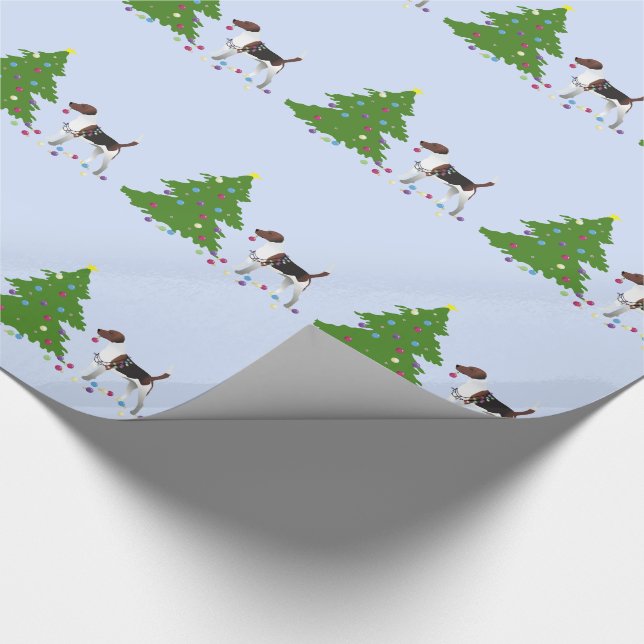 Papel De Presente Harrier ou Beagle Silhouette Design de Natal (Ponta)