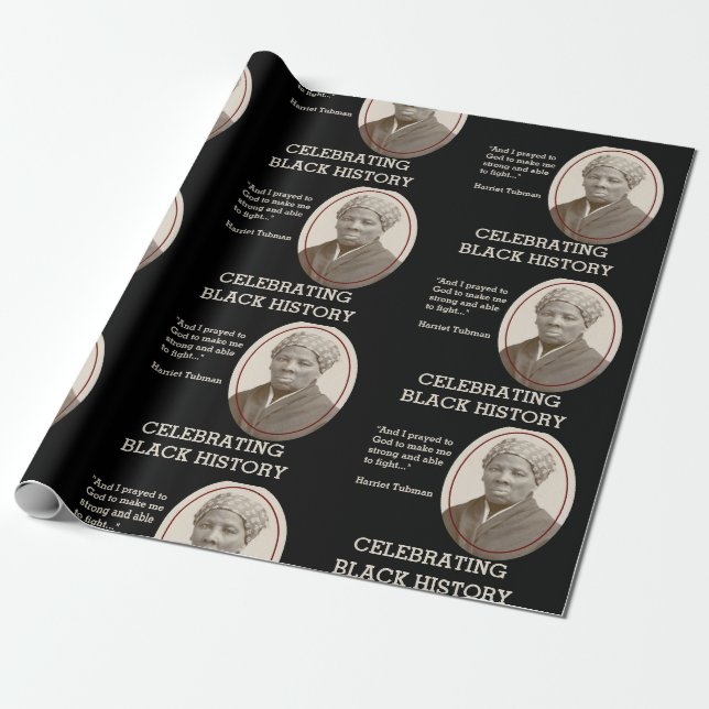 Papel De Presente HARRIET TUBMAN Black History Month (Desenrolado)
