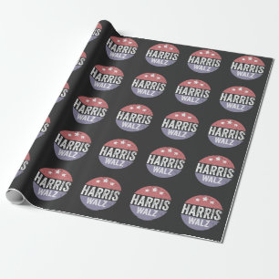 Papel De Presente Harris Walz 2024 Eleição Kamala Tim Waltz América
