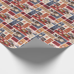Papel De Presente Harry Potter Cartoon Scenes Pattern