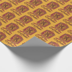 Papel De Presente Harry Potter   Crachá Gryffindor QUIDDITCH™