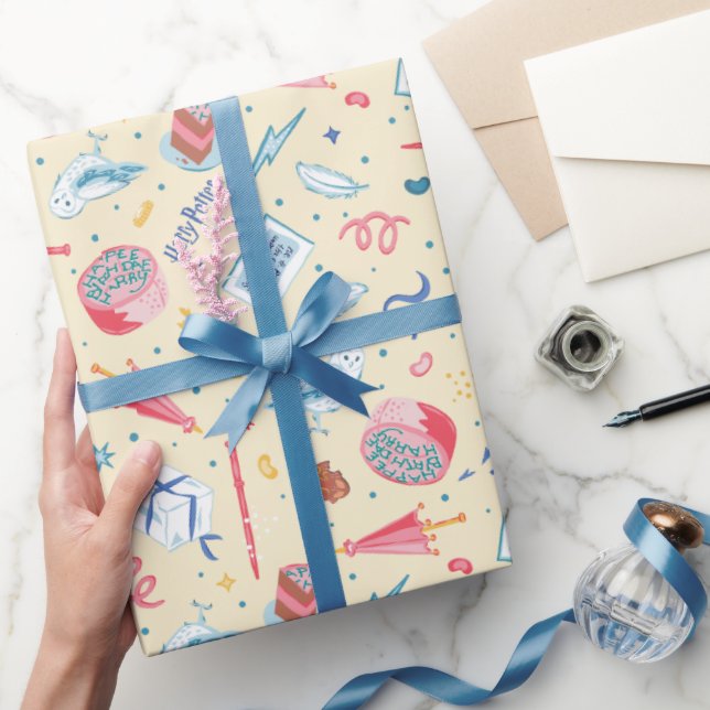 Papel De Presente HARRY POTTER™ Padrão de Celebração de Aniversário (Presentear)