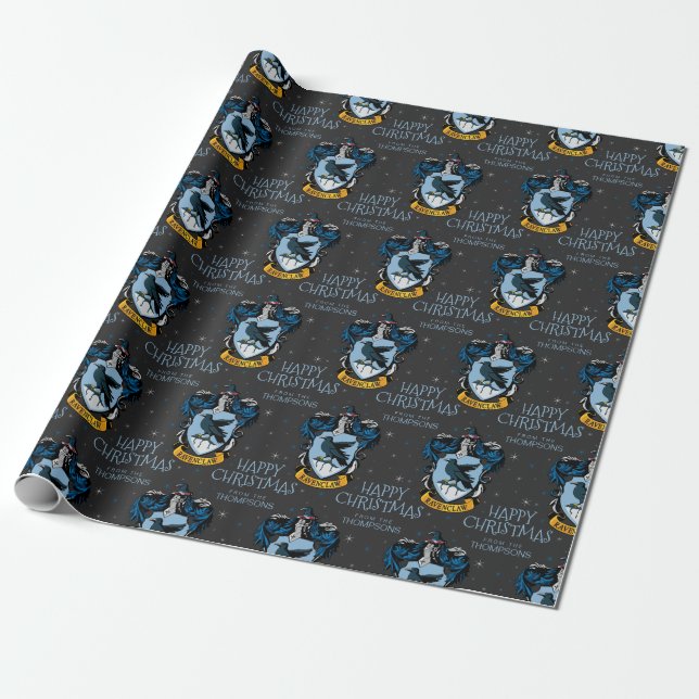 Papel De Presente Harry Potter | Ravenclaw Crest - Feliz Natal (Desenrolado)