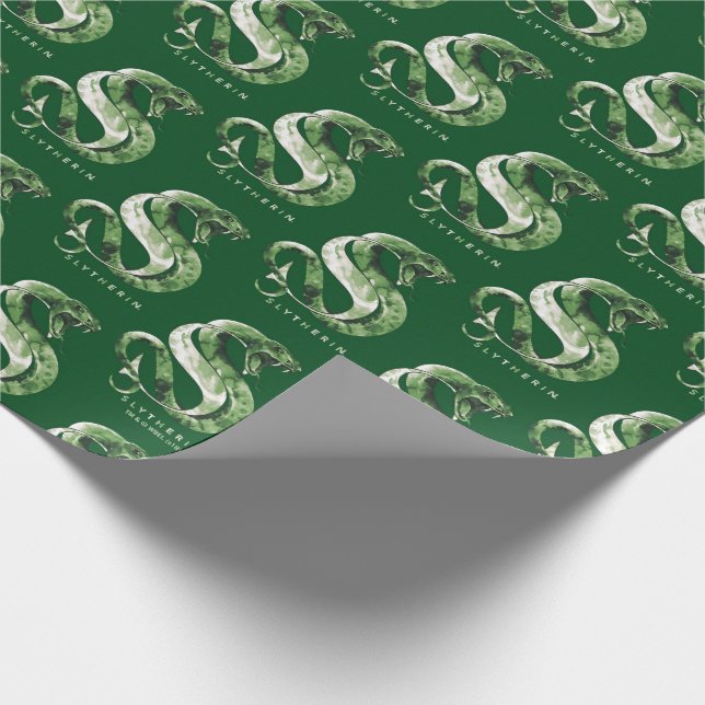 Papel De Presente Harry Potter | SLYTHERIN™ Cobra Aquarela (Ponta)
