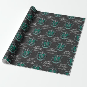 Papel De Presente Harry Potter   Slytherin Crest - Feliz Natal