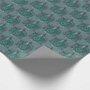 Papel De Presente Harry Potter   Slytherin Crest Green