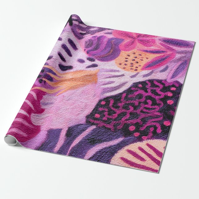 Papel De Presente HATHOR Luxury Floral Wrapping Paper (Desenrolado)